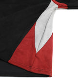 Men Hoodie Letter Embroidery Color-Block Crew Neck Sweatshirt Sports Long Sleeve Pullover Top