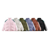 Unisex Jacket Winter Striped Minimalist Bread Coat