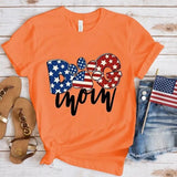 Women's Independence Day T Shirt round Neck Short Sleeve T-shirt Women's Top