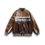 Unisex Jacket Autumn Embroidery Baseball Uniform Jacket