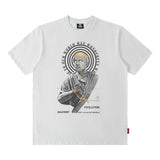 Men T Shirt Skull Graffiti Printing Short Sleeve T-shirt