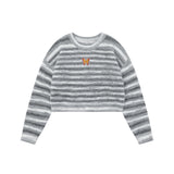 Women Sweater Loose Casual Girls Short round Neck Autumn