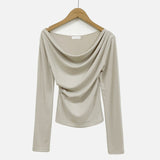 Women Long Sleeve Shirt Women Slimming Sense of Design