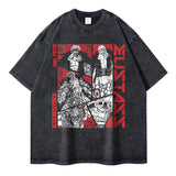 2024Roronoa Zoro T-shirts Vintage Washed Anime One Piece