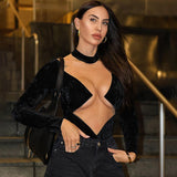 Women Jumpsuit Women's Winter Mesh Stitching Long Sleeves Dress