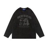 Men Hoodie Printed Bottoming round Neck Sweater Spring and Autumn Loose Casual Long Sleeves T-shirt