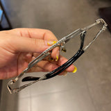 CHH Chrome Hearts Glasses Pure Titanium Square Myopia Glasses Frame