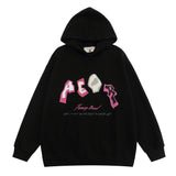 Men Hoodie Letter Printed Hoodie Loose Casual Long Sleeves Pullover Hoodie Men