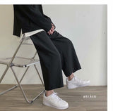 Men Sweatpants Men's Ice Silk Trendy Casual Pants Loose