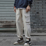 Men Sweatpants Overalls Men's Casual Pants Retro Loose