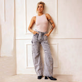 Women Cargo Pants Jeans Women's Spring Distressed Figure Flattering Pants