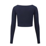 Women T-Shirt Autumn Women's Short T-shirt Fashion Slim Top