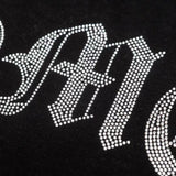 CHH Chrome Hearts T Shirts Heavy Industry Cross Patch Sleeve Sanskrit Rhinestone Hot Fixed Short Sleeve T-shirt