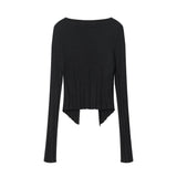 Women Sweater Autumn Solid Color Vertical Pattern Sweater