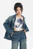 Unisex Jacket Autumn Washed Denim Jacket Coat Women's Clothing