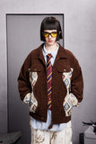 Unisex Jacket Autumn Ethnic Style Splicing Coat