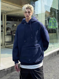 Men Hoodie Hooded Sweater Men's Spring and Autumn Fashion Brand Pu Handsome Loose High-End Coat