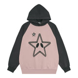 Men Hoodie Stitching Raglan Sleeve Hooded Sweater Men's Long Sleeve Pullover Hoodie