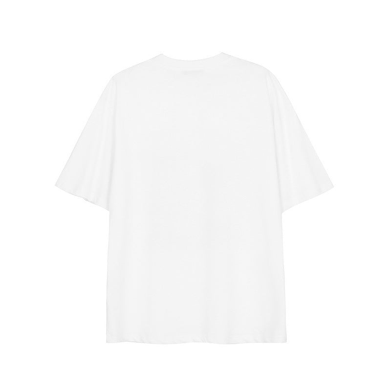 Men's T Shirt Short-Sleeved T-shirt Men's and Women's Hiphop High Street Loose Top