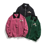 Unisex Jacket Autumn Stitching Washed Jacket Coat Women's Clothing