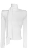 Women Long Sleeve Shirt Top Long Sleeve Bottoming Shirt Scarf Collar Spring and Autumn