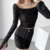 Women T-Shirt Long Sleeve T-shirt for Women Fall Slim Fit