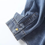 Women T-shirt Denim Shirt Women's Spring and Autumn Loose Casual Top Coat