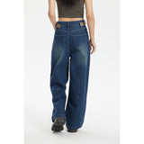 Unisex Jeans Retro Washed Loose Straight Jeans