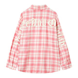 Men Long Sleeve T Shirt Men's Loose Spring and Autumn Embroidered Letter Lapel Shirt Coat