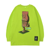 Men Long Sleeve Shirt Letter Printed Long Sleeve T-shirt Men Loose All-Matching Base Casual