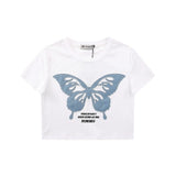 Women T-shirt Embroidered Short-Sleeved T-shirt for Girls Casual Short
