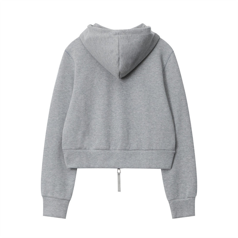 Women Hoodie Hooded Cardigan Sweater Women's Casual Short