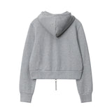 Women Hoodie Hooded Cardigan Sweater Women's Casual Short
