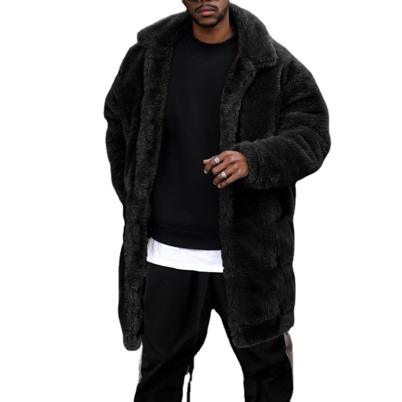 Men Jack Autumn and Winter Loose Plush Warm Men's Coat