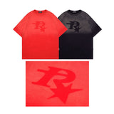 Men T Shirt Retro Couple Casual All-Match Short-Sleeved T-shirt Men and Women