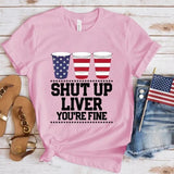 Women's Independence Day T Shirt round Neck Short Sleeve T-shirt Women's Top