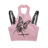 Women's Vest Printed Knitted Vest Women's Short Camisole