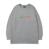 Men Long Sleeve Shirt Vintage Floral Print Long Sleeves T-shirt Men's Loose Casual Couple Sweater