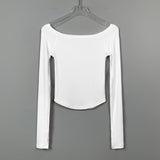 Women Long Sleeve Shirt Short Midriff Outfit