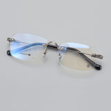 CHH Chrome Hearts Glasses Frameless Pure Titanium Glasses Frame Personalized Business