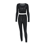 Women Co-Ord Set Summer Fashion Casual Sexy round Neck Two-Piece Set