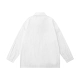Men Long Sleeve T Shirt Men's Spring and Autumn Loose Chain Decoration Shirt