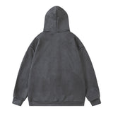 Men Hoodie Inkjet Five-Pointed Star Cardigan Hoodie