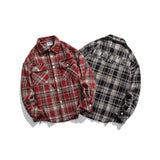 Unisex Jacket Autumn Distressed Frayed Patch Shirt Women's Clothing
