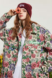Unisex Jacket Autumn Yarn-Dyed Floral Jacket Women's Clothing
