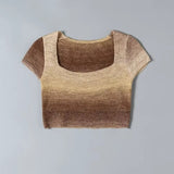Women T-Shirt Tight T-shirt Women's Short Top