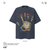 American vintage street T-shirt men's vintage cotton summer