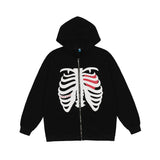 Men Hoodie Zipper Jacket Men's Loose Cardigan Hoodie Sweatshirt