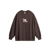 Unisex Hoodie Retro College Style round Neck Sweater for Men and Women