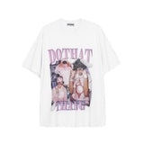 Men's T Shirt Short-Sleeved T-shirt Men's and Women's Hiphop High Street Loose Top